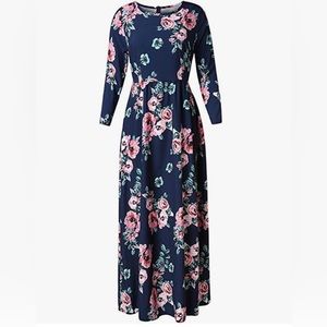 NWOT Pxmoda Women's Spring Fashion Printed Long Dress